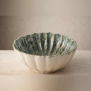 Anthropologie Lagos Portuguese Stoneware Serving Bowl - Rare Find! NEW